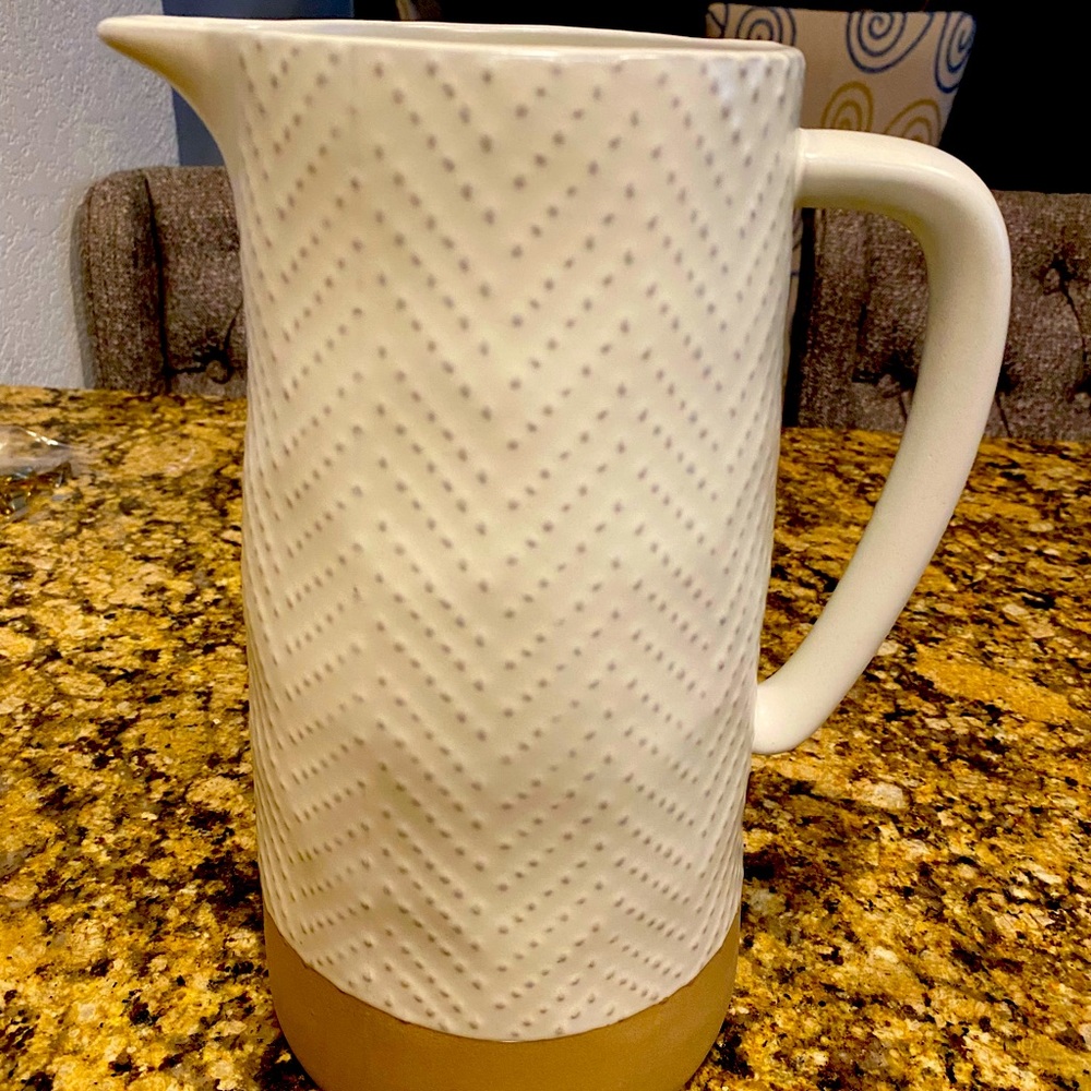 Decorative ceramic pitcher